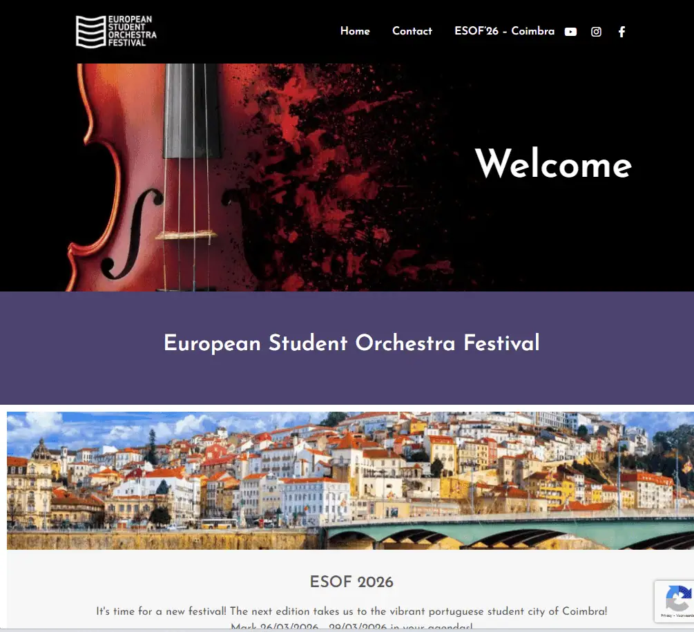 website schermafbeelding ESOF