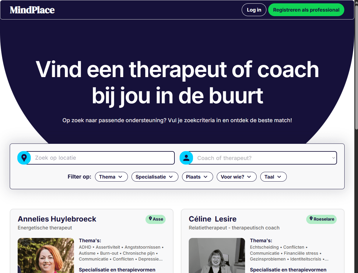 website schermafbeelding mindplace